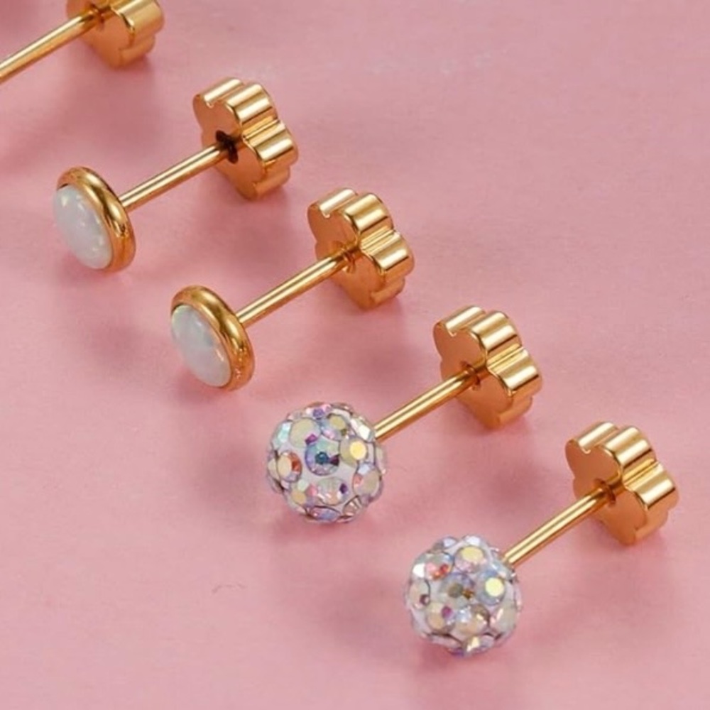 2 Pairs Flatback Earrings